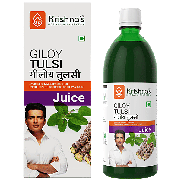 Buy Krishnas Juice Geloy Stem With Tulsi Ml Carton Online At Best