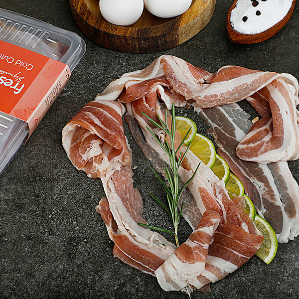 Buy Fresho Signature Pork Streaky Bacon Sliced Online At Best Price