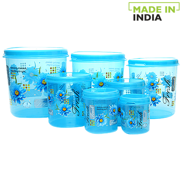 Buy Joyo Storewell Storage Container Set Blue Plastic Printed