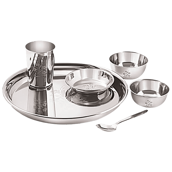 Buy Neelam Ss Lazer Etching Dinner Set 6 Pcs Online At Best Price Of