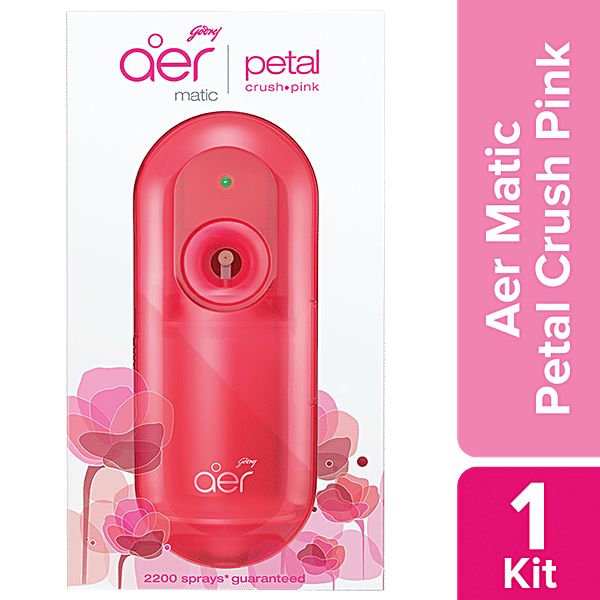 Buy Godrej Aer Matic Kit Automatic Room Fresheners Petal Crush Pink