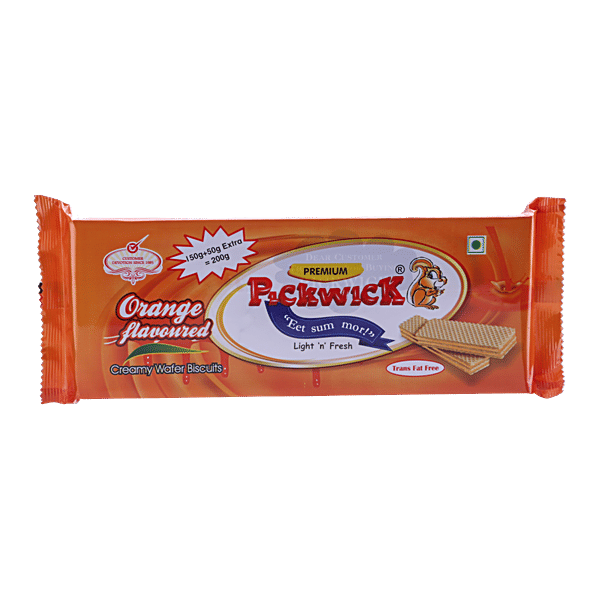 Buy Pickwick Premium Creamy Wafer Biscuits Orange Online At Best