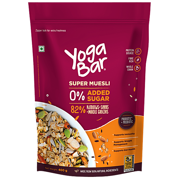 Buy Yoga Bar Super Muesli No Added Sugar Rich In Protein Fibre No