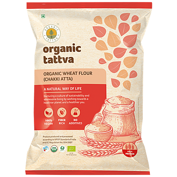 Buy Organic Tattva Organic Whole Wheat Flour Chakki Atta Online At Best