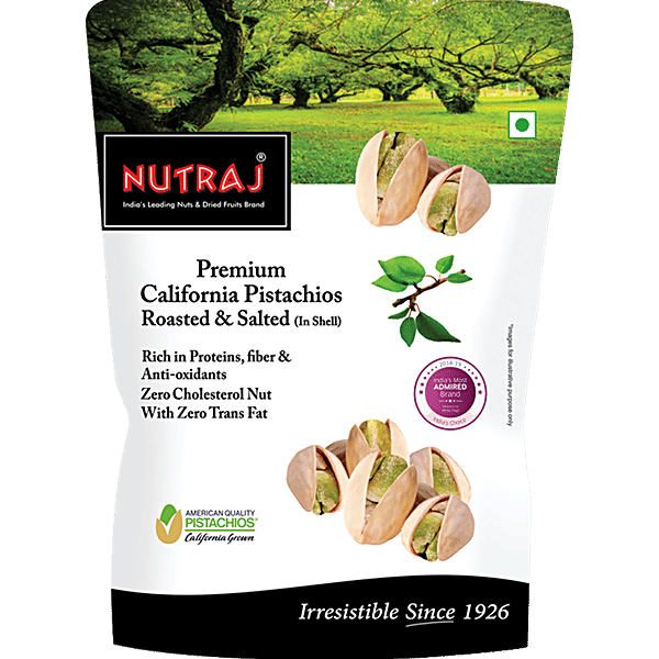 Buy Nutraj Premium California Pistachios In Shell Roasted Salted