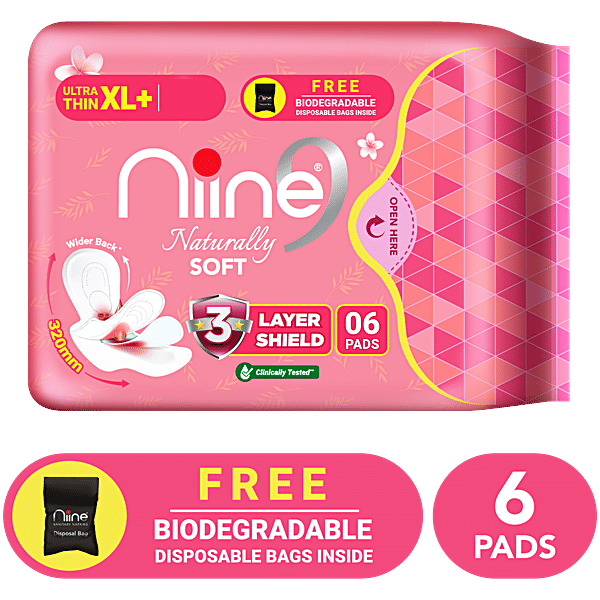 Buy Niine Naturally Soft Sanitary Napkins For Heavy Flow Ultra Thin