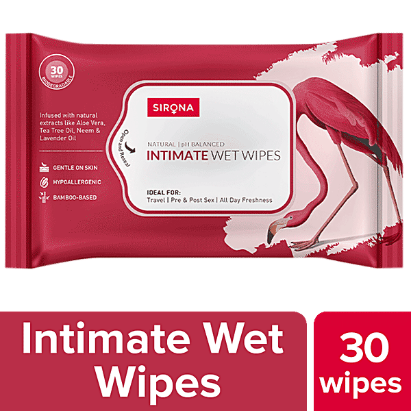 Buy Sirona Intimate Wipes Ph Balanced Bamboo Based With Natural