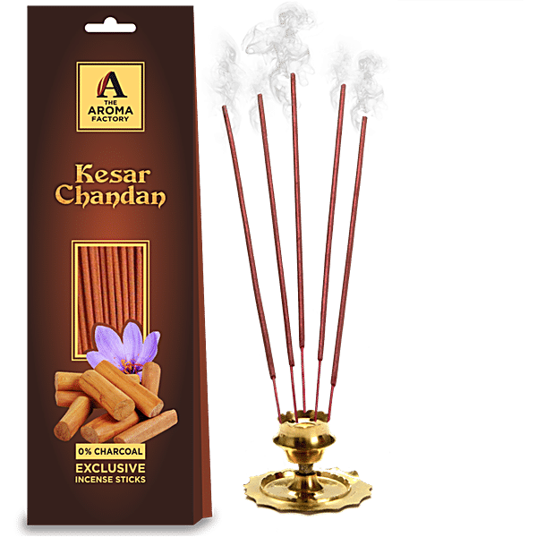 Buy The Aroma Factory Incense Sticks Agarbatti Kesar Chandan Made