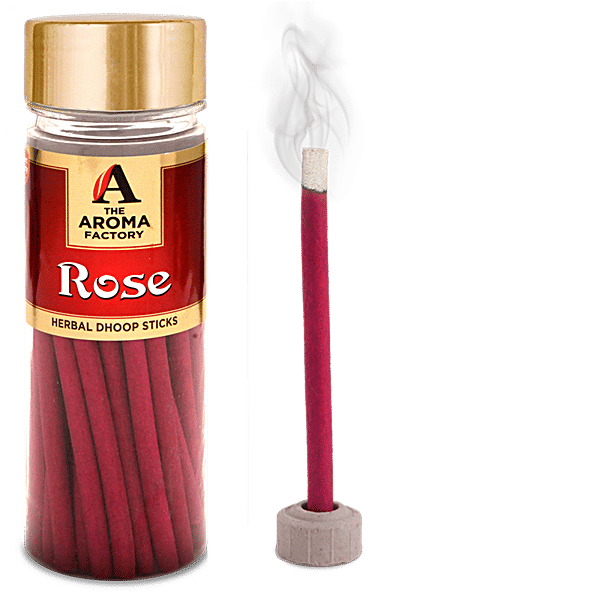 Buy The Aroma Factory Herbal Dhoop Batti Sticks Rose Zero Charcoal