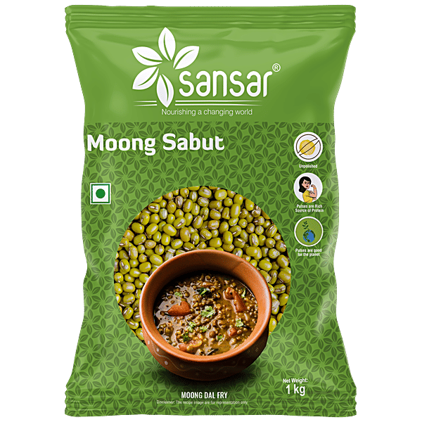 Buy Sansar Foods Moong Sabut Unpolished Rich In Protein Fibre