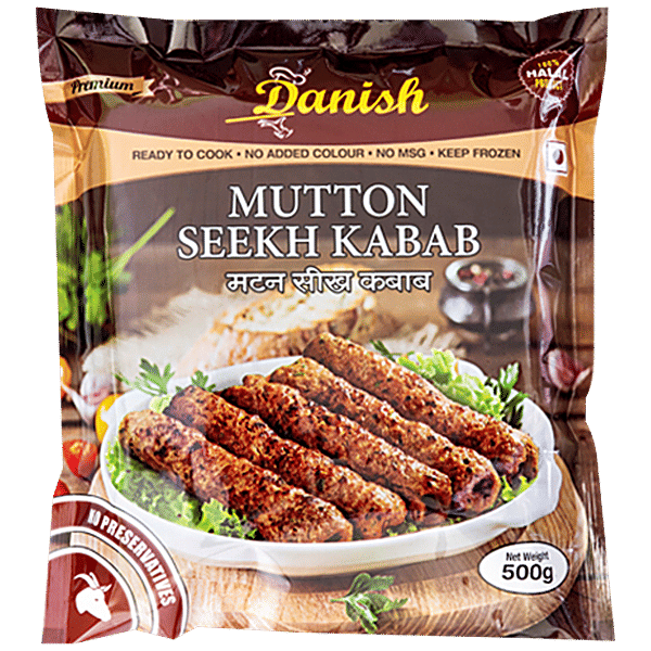 Buy Danish Mutton Seekh Kabab Halal Product No Added Colours