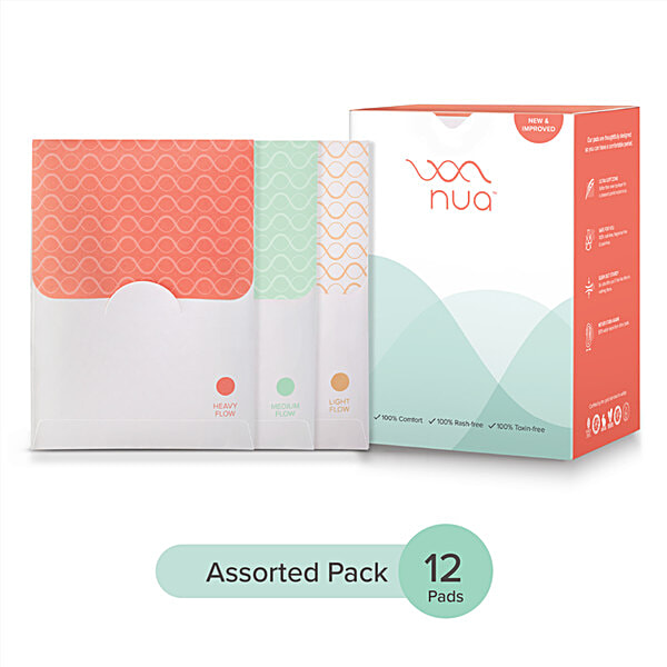 Buy Nua Ultra Thin Rash Free Pads Assorted Pack With Disposal Covers