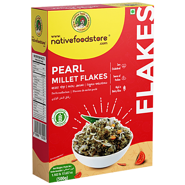 Buy Nativefoodstore Kambu Pearl Millet Flakes Rich In Protein Fibre