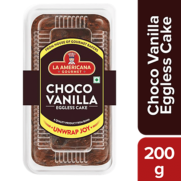 Buy LA Americana Eggless Choco Vanilla Cake Low Trans Fat Spongy