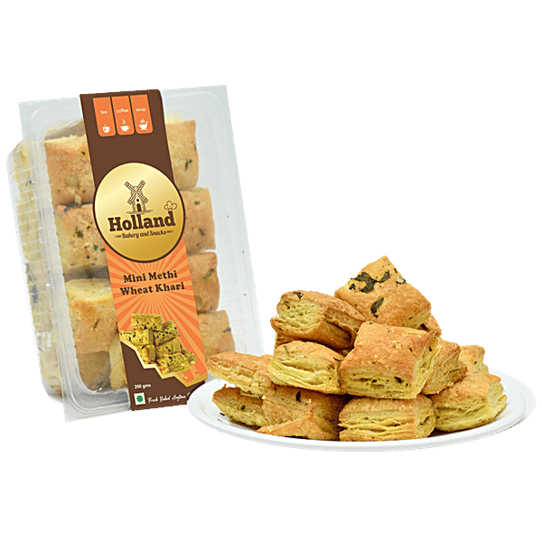 Buy Holland Bakery Snacks Mini Methi Wheat Khari Teatime Snack