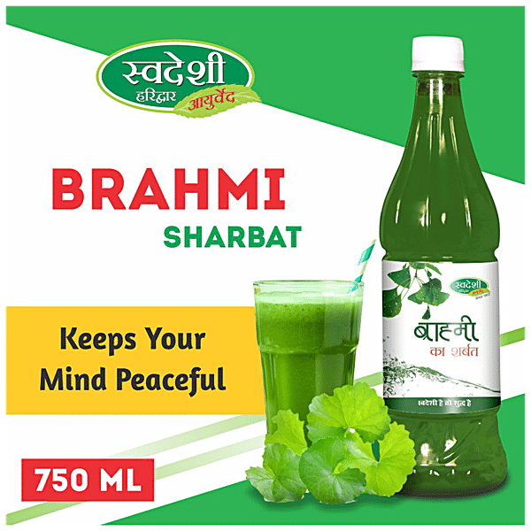 Buy Swadeshi Ayurved Brahmi Ka Sharbat Enhances Memory Power Online