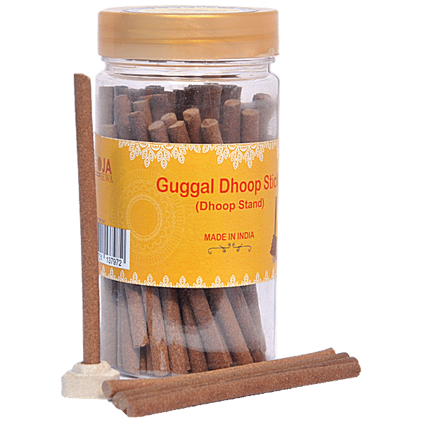 Buy Pooja Sewa Guggal Dhoop Stick Bambooless Purifies Bad Air Online