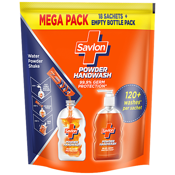 Buy Savlon Powder Handwash Mega Refill Pack Provides Germ