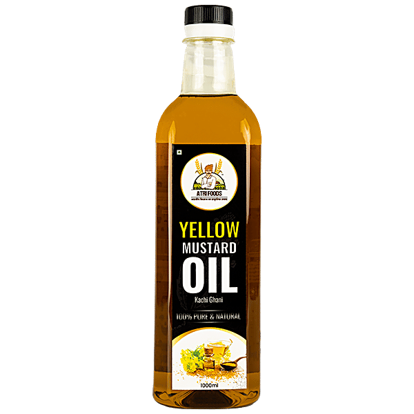 Buy Atri Foods Cold Pressed Yellow Mustard Oil Kachchi Ghani Online