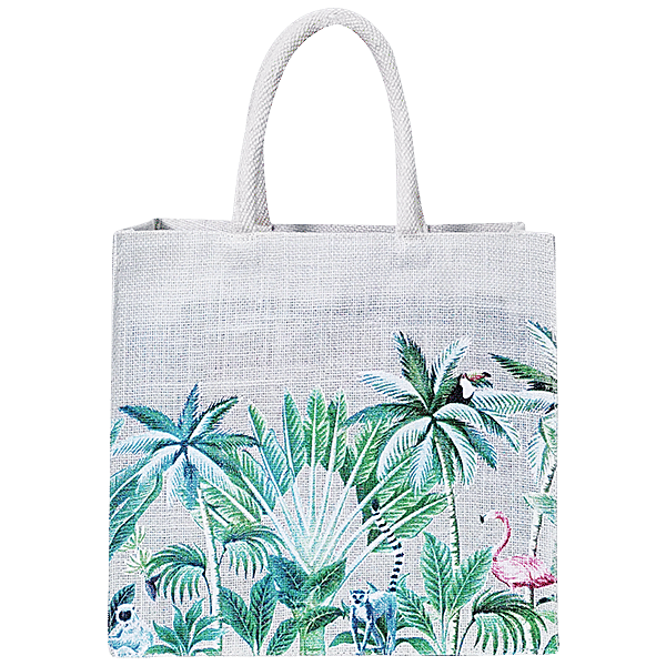 Buy Earthbags Lunch Bag Gift Bag Jute White Printed With Padded