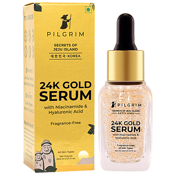 Buy PILGRIM 24K Gold Serum Niacinamide Hyaluronic Acid For All