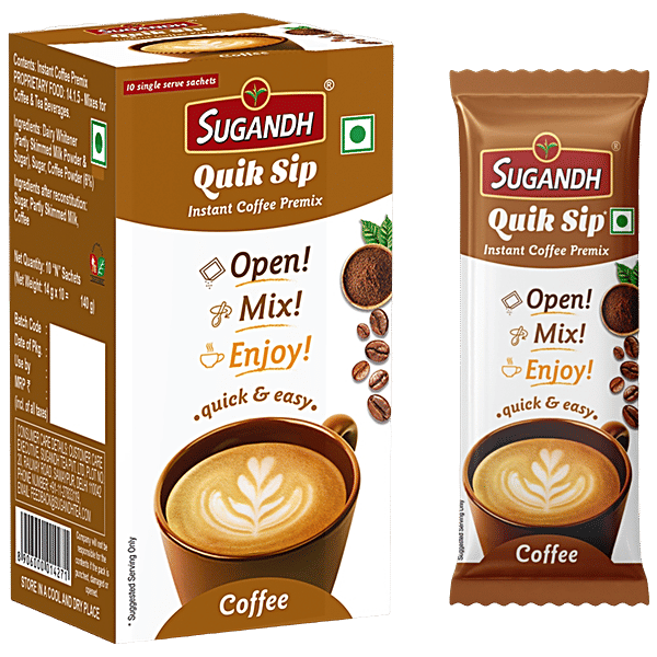 Buy Sugandh Quik Sip Instant Cofee Premix Open Mix Enjoy Online At