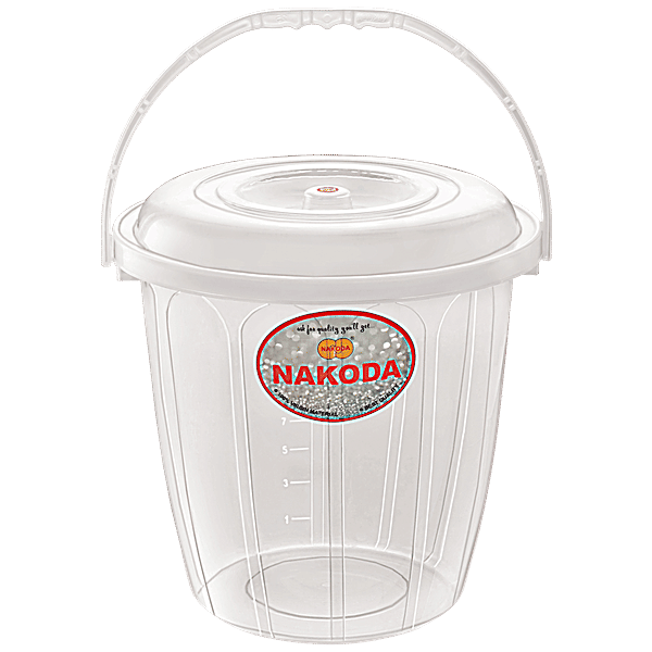 Buy Nakoda Bucket With Lid For Storage Carry Transparent Turbo