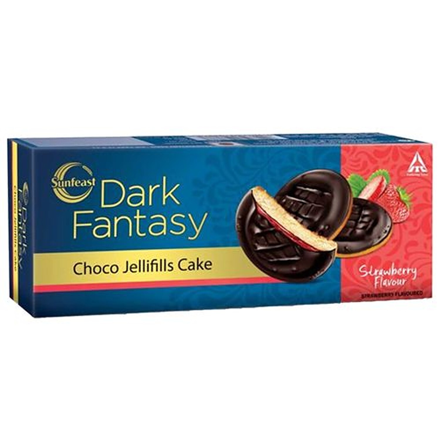 Buy Sunfeast Cake Dark Fantasy Choco Jellifills Strawberry Flavour