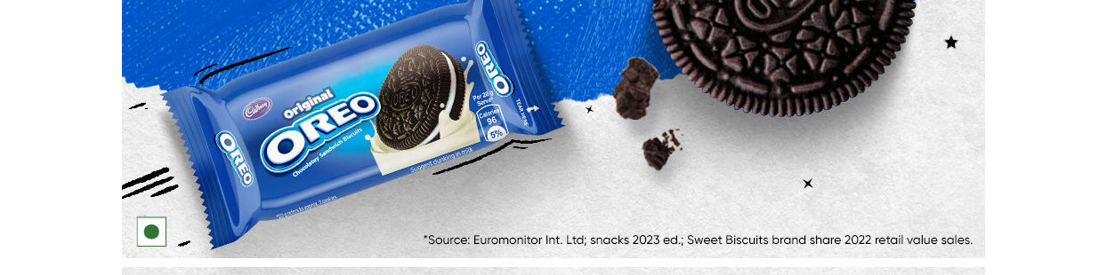 Buy Cadbury Oreo Creme Sandwich Biscuits - Vanilla + Chocolate, 481.25 g  Each Online at Best Price of Rs 238.54 - bigbasket
