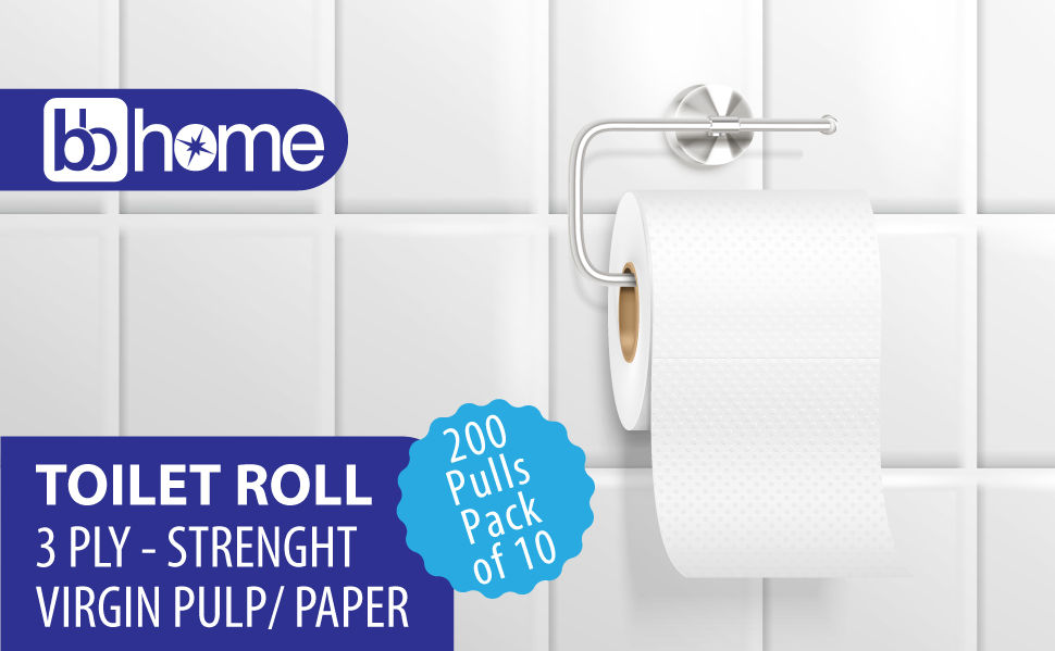 Buy BB Home Toilet Tissue Paper Roll- 3-Ply Online at Best Price