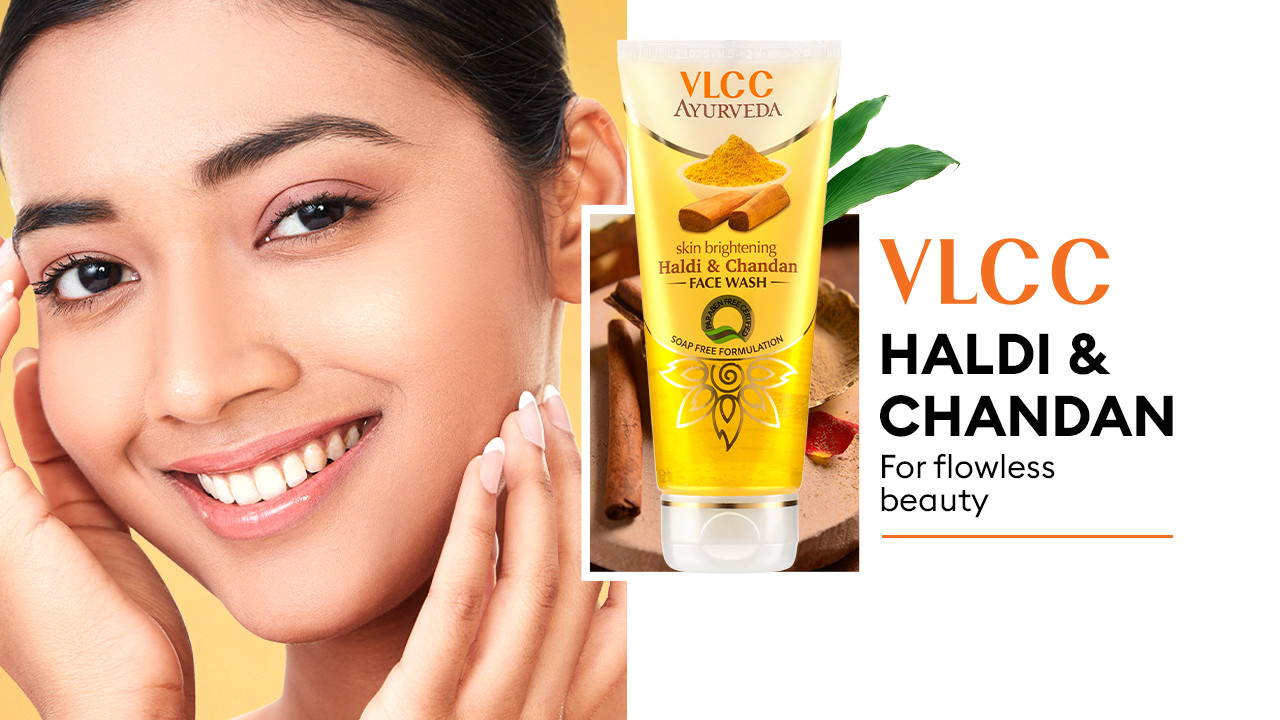 VLCC Ayurveda Skin Brightening Haldi Chandan Face Wash Deep Cleanser 100 ml