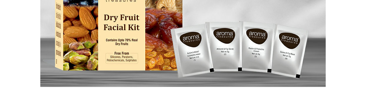 Buy Aroma Treasures Dry Fruit Facial Kit - Single Time Use, Free From  Parabens, Silicones & Sulphates Online at Best Price of Rs 330 - bigbasket