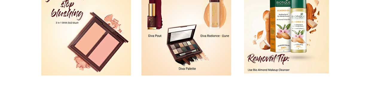 Buy Biotique Natural Makeup Diva Duo Blush - Rose-N-Radiance Online at Best  Price of Rs 616.25 - bigbasket