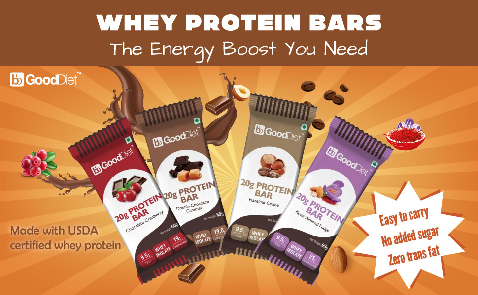 Buy bb Gooddiet Whey Protein Bars Variety Online at Best Price of Rs