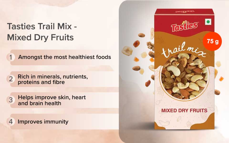 Buy Tasties Mixed Dry Fruits Trail Mix Online At Best Price Of Rs 99 ...