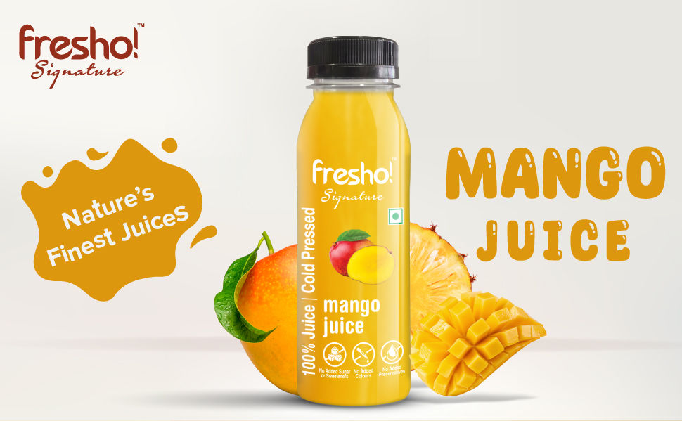 Buy Fresho Signature Cold Pressed Mango Juice Online at Best Price of