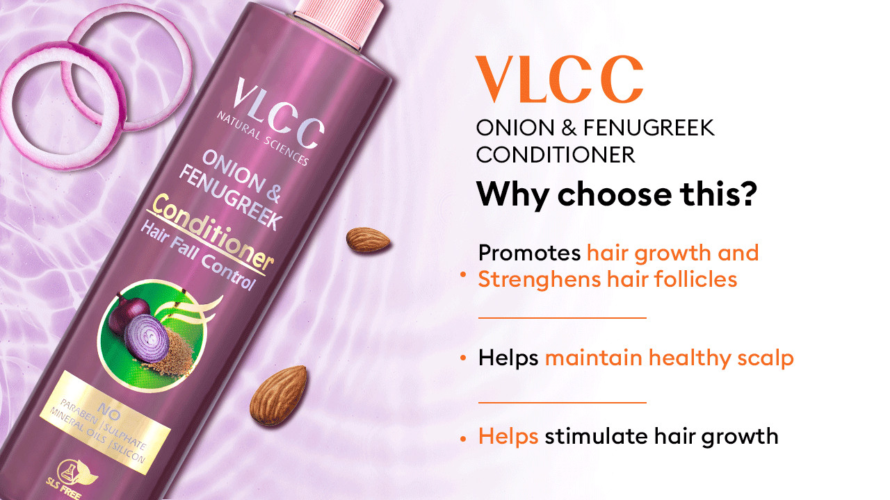 Buy VLCC Onion & Fenugreek Conditioner Sulphate & Paraben Free