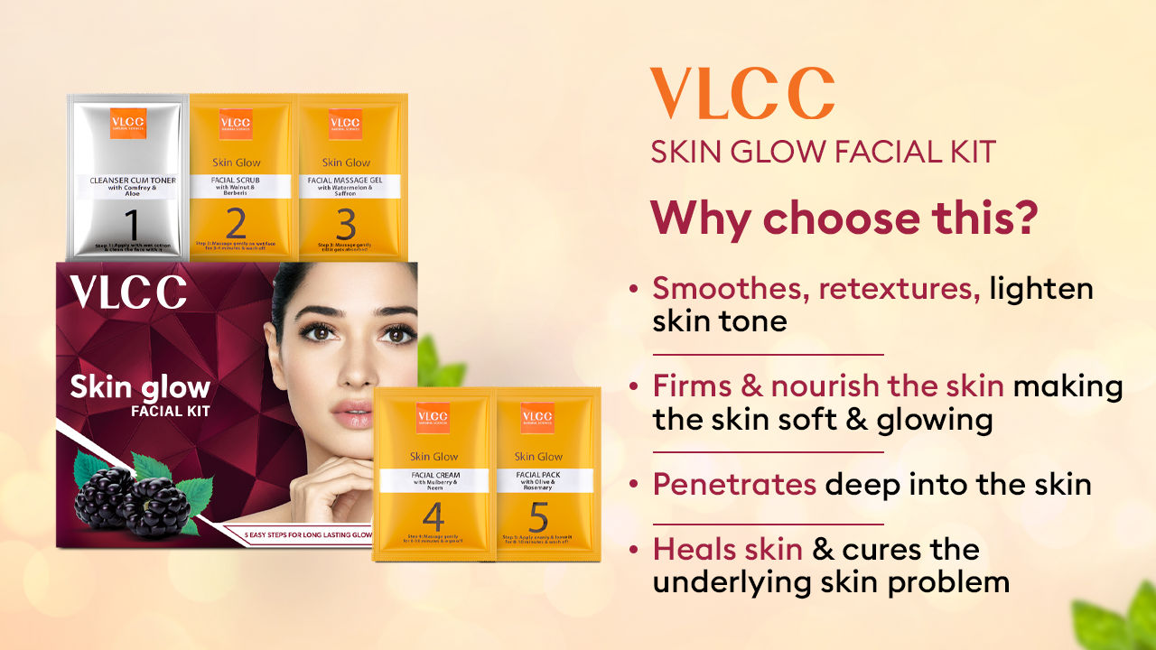 Buy VLCC Skin Glow Facial Kit For Brighten complexion Online at