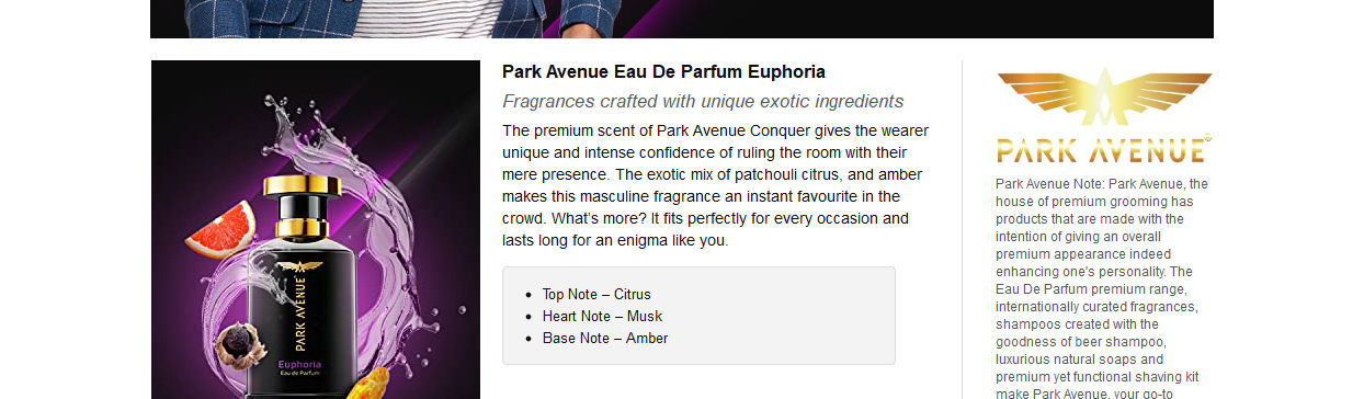 Park avenue euphoria perfume price hot sale