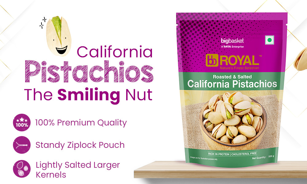 Buy BB Royal Roasted & Salted California Pistachios Online at Best