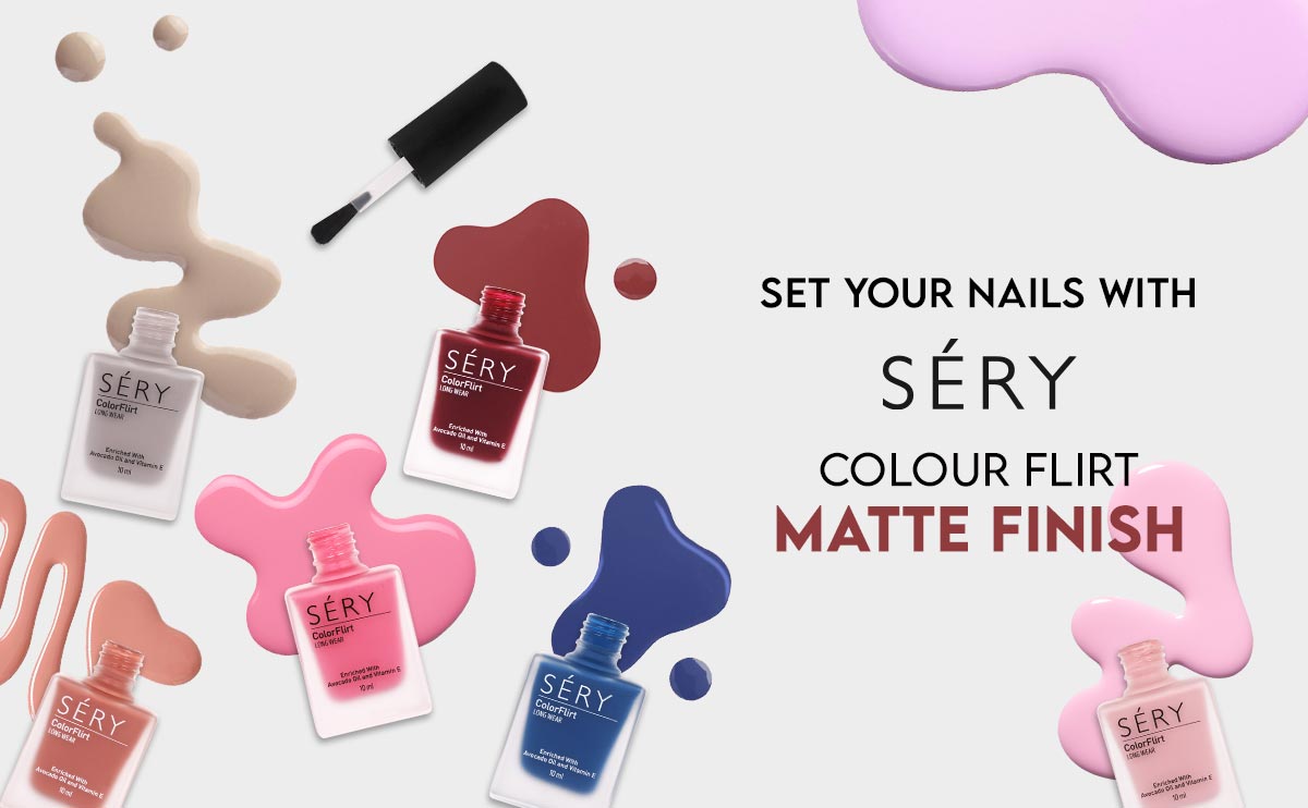 Buy SERY Color Flirt Nail Paint Matte ChipResistant, Long Lasting