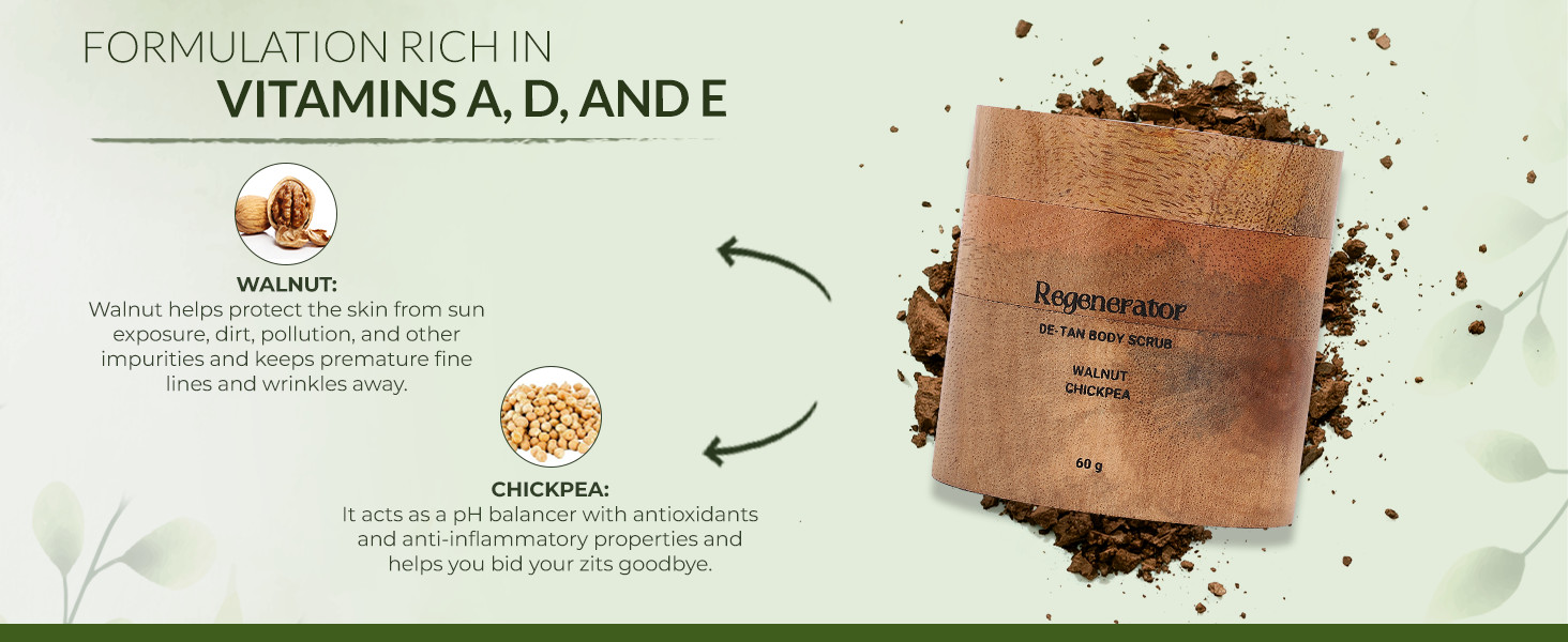 Buy Nature 4 Nature Regenerator Detan Body Scrub Walnut Chickpea