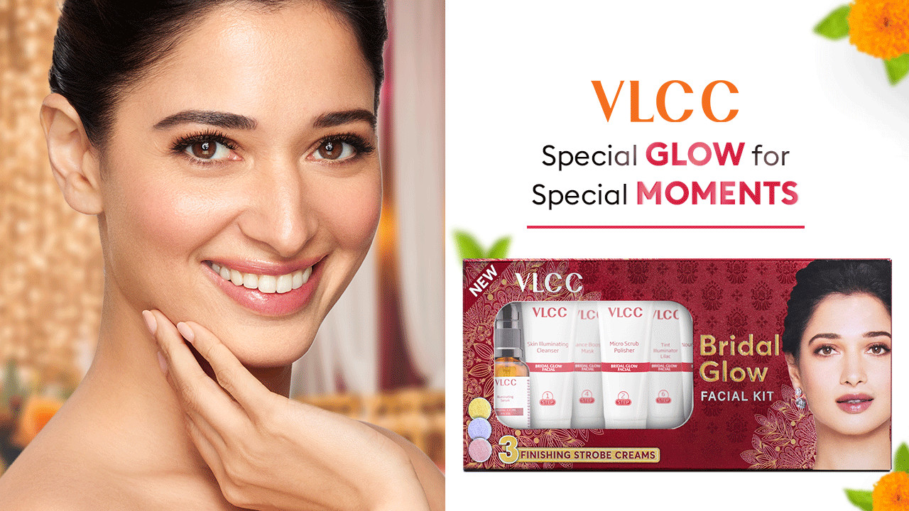 Buy VLCC Bridal Glow Facial Kit Hyaluronic Acid, Niacinamide, Vitamin C ...