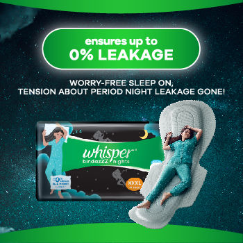 Whisper Bindazzz Nights Sanitary Pads - XL, Longer & Wider Back, Stops  Leakage 27 pcs: Customer Reviews & Ratings - bigbasket