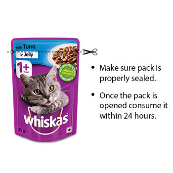 Buy Whiskas Wet Meal Adult Cat Food Tuna In Jelly 85 gm