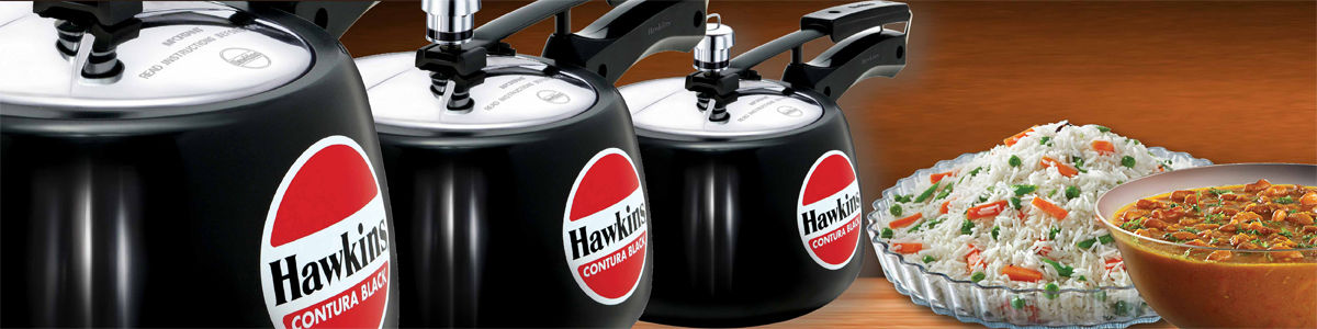 Hawkins CB20 Hard Anodised Pressure Cooker 2-Liter Contura Black