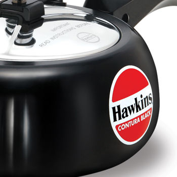 Hawkins CB20 Hard Anodized Pressure Cooker, 2 Liter Contura Black SMALL