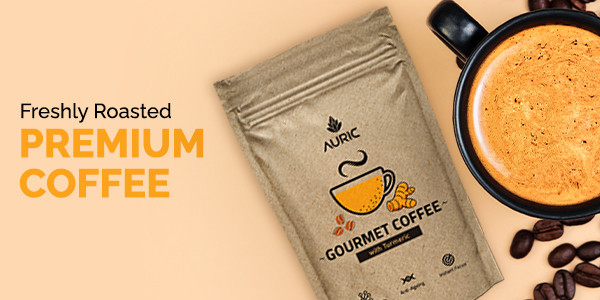 Buy Auric Gourmet Coffee With Turmeric - Rich Antioxidants Online at ...