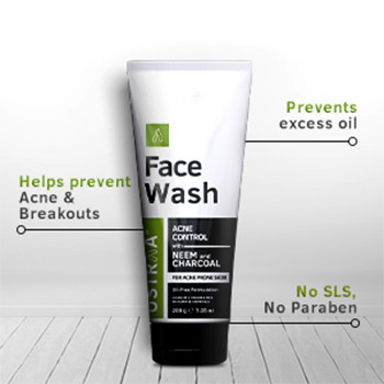 Buy Ustraa Acne Control Men's Face Wash - Neem & Charcoal, Oil Free ...