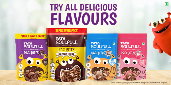 Buy Tata Soulfull Ragi Bites No Maida Choco, Breakfast Cereal Yummy ...